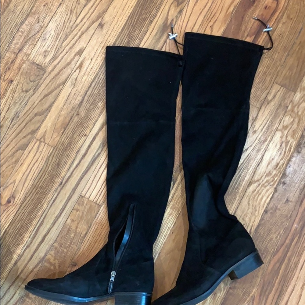 Suede knee high boots